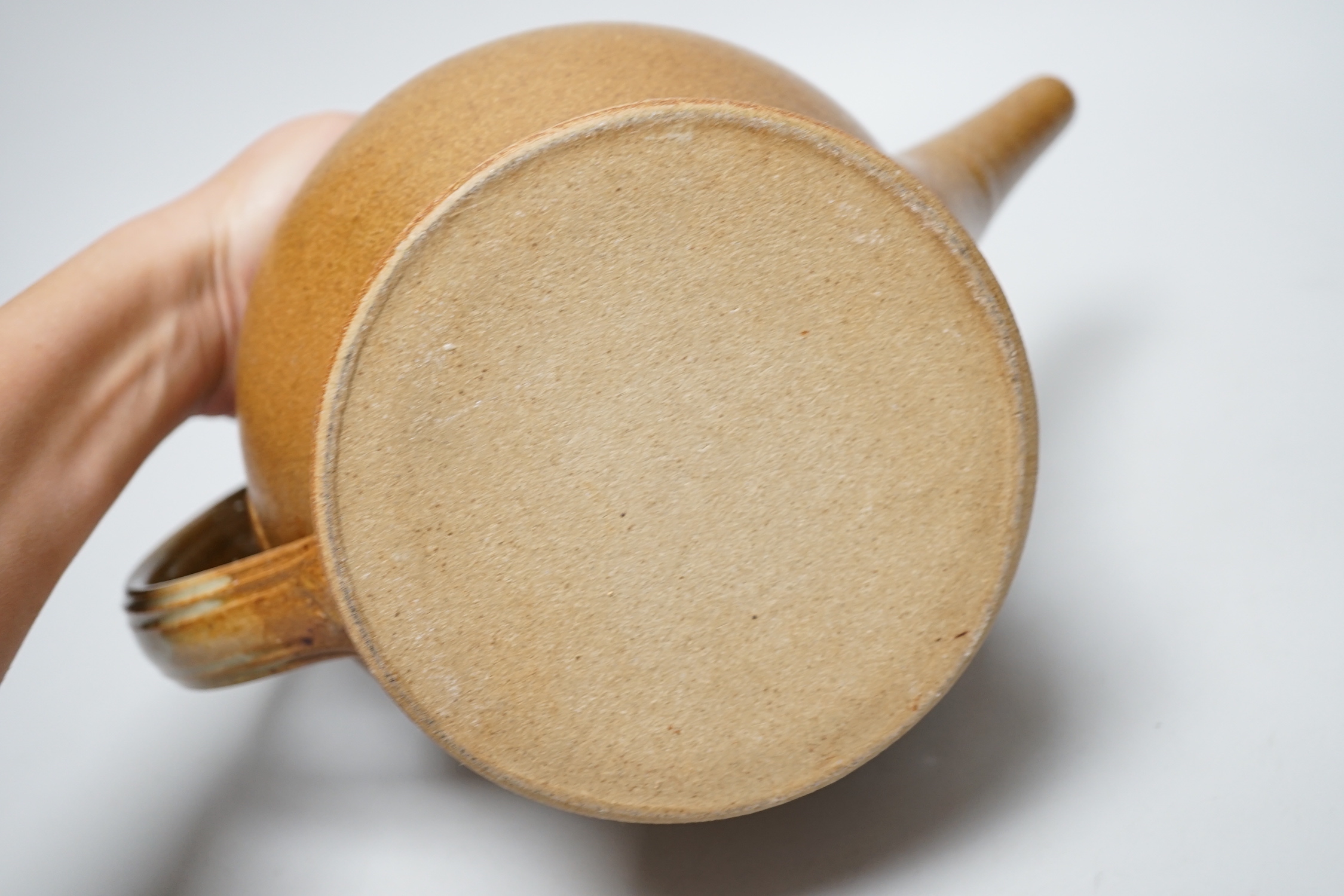 A & J Young, Gresham large stoneware studio teapot and cover, 30cm wide x 21.5cm high